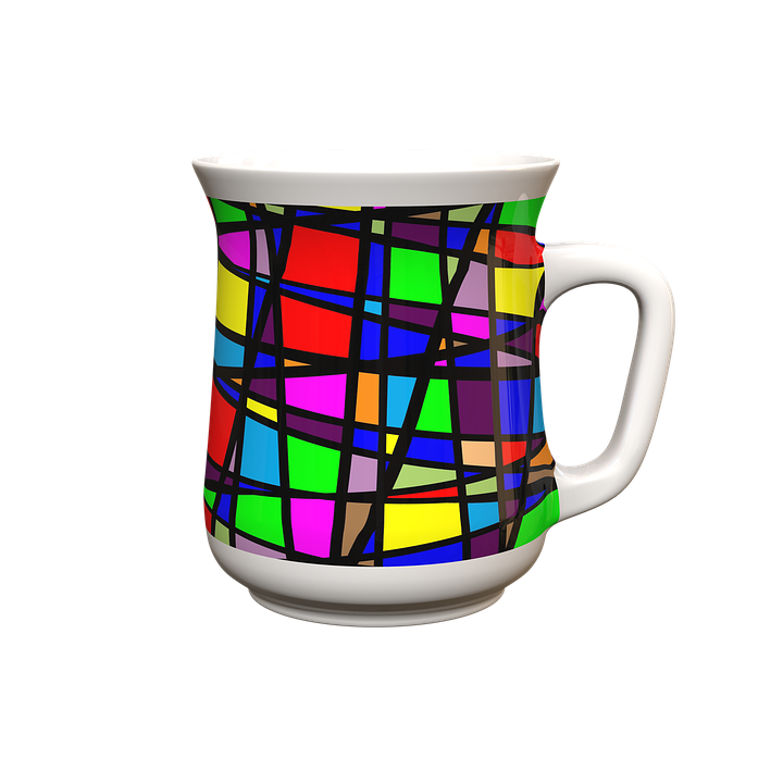 Download Colorful Stained Glass Mug Design | Wallpapers.com