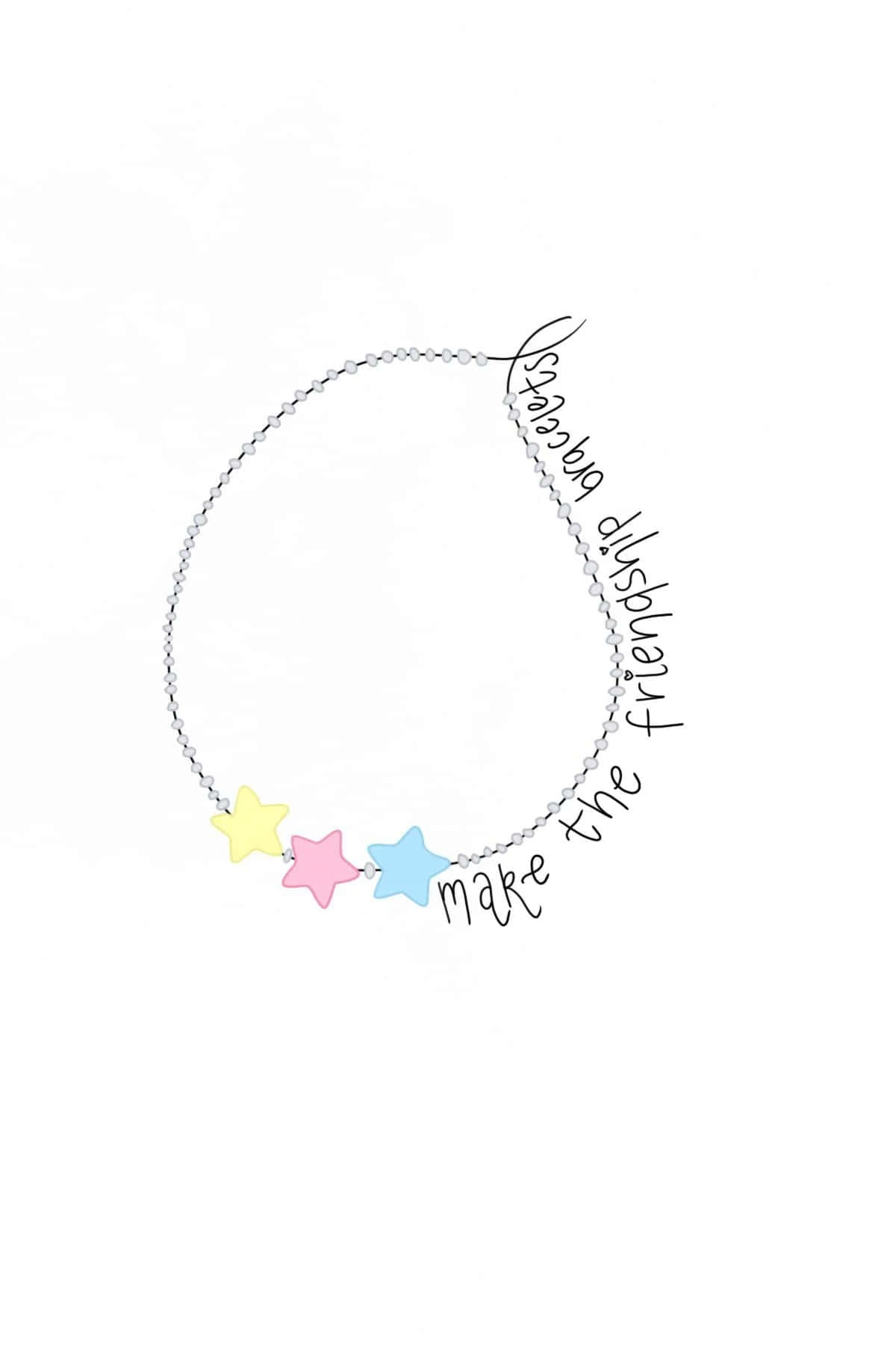 Colorful Star Friendship Bracelet Wallpaper