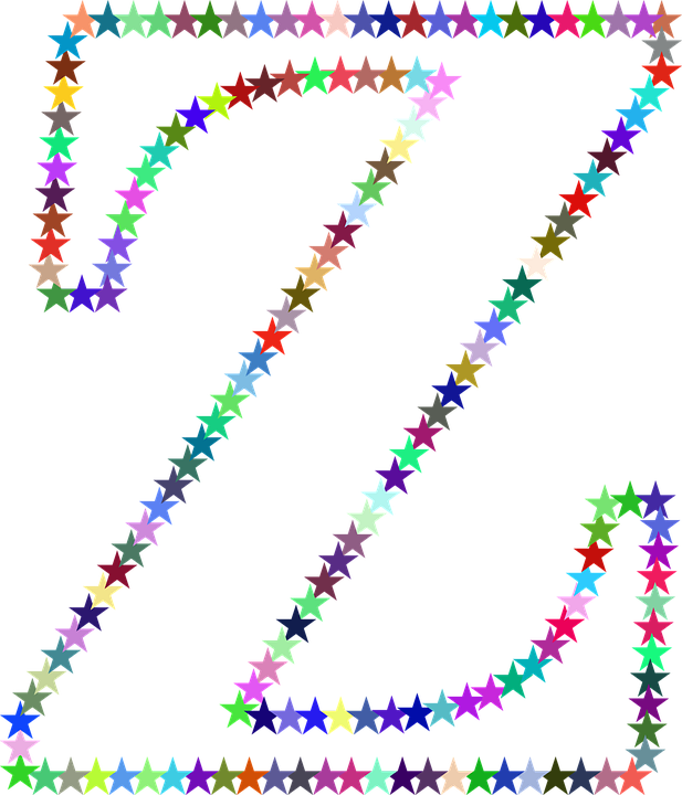 Colorful Star Path Illustration PNG
