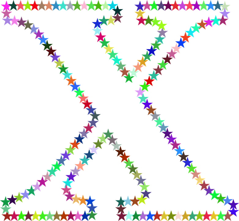 Colorful Star Patterns Abstract PNG