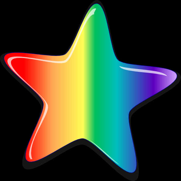 Colorful Star Shape Gradient PNG