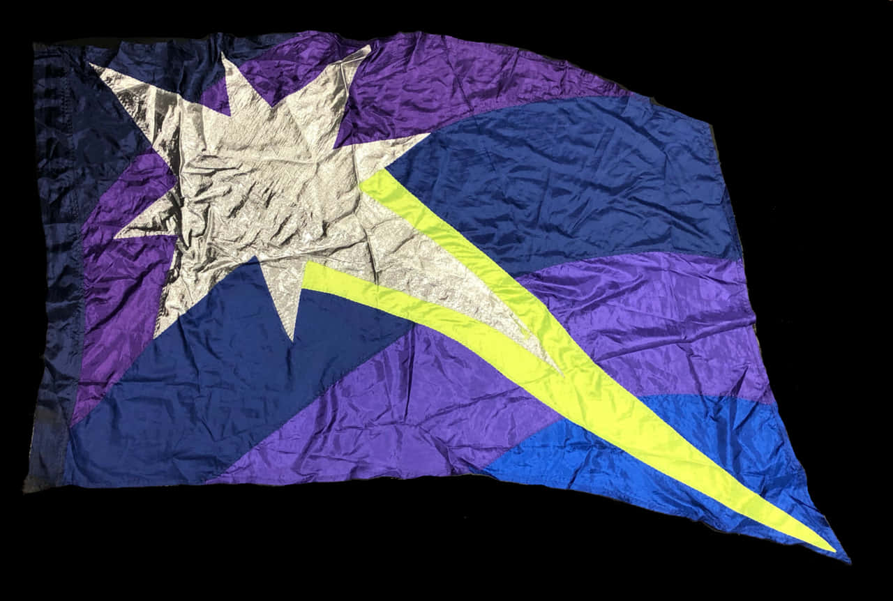 Colorful Star Trail Flag PNG