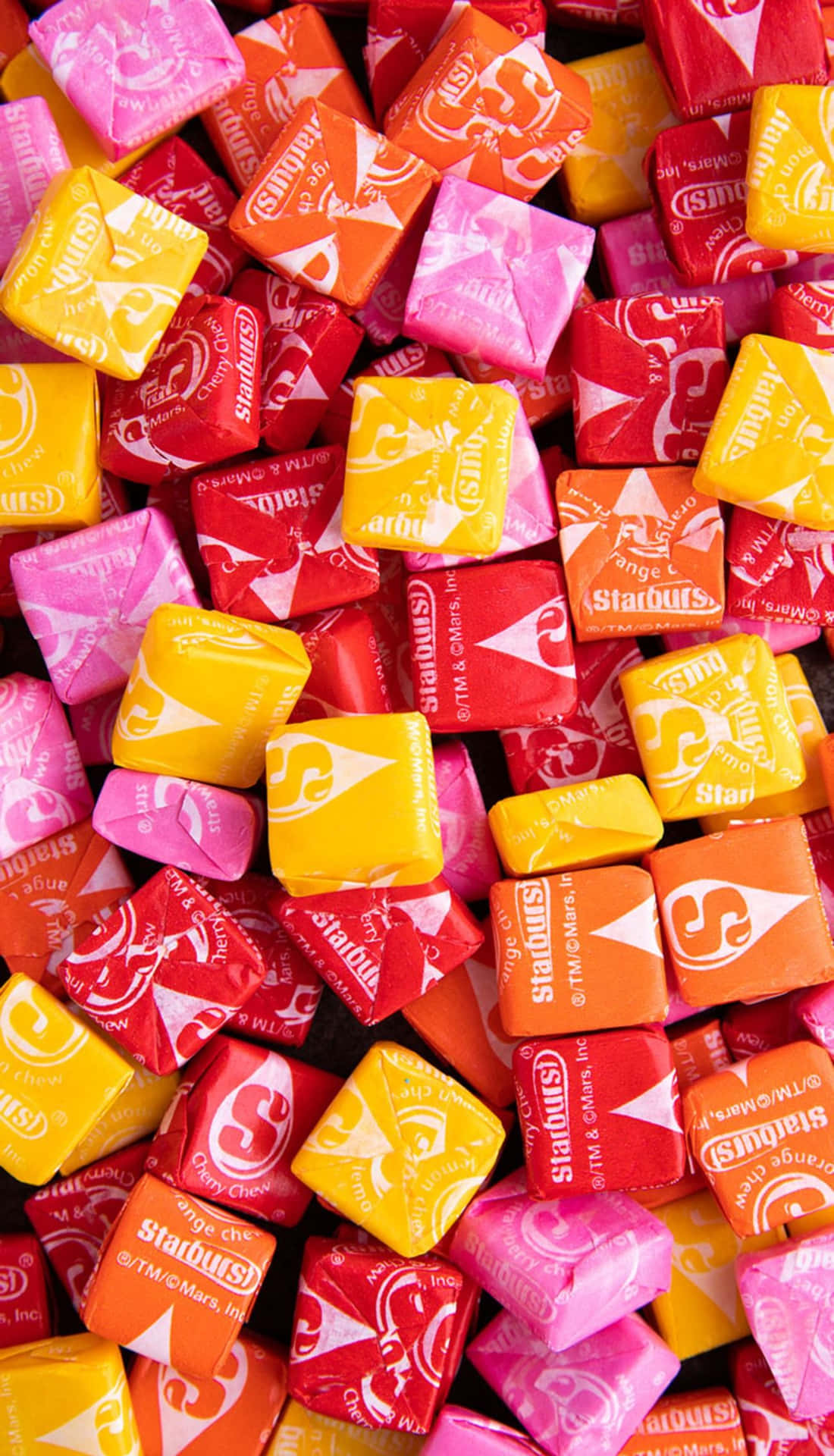 Colorful Starburst Candy Collection Wallpaper