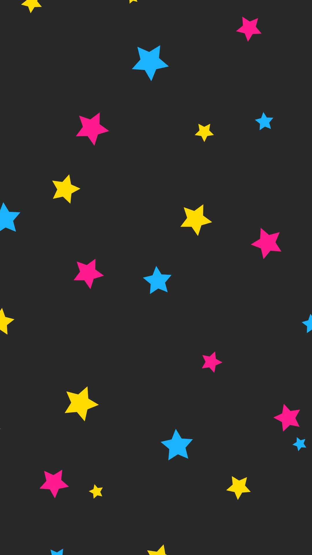 Colorful Starson Black Background Wallpaper