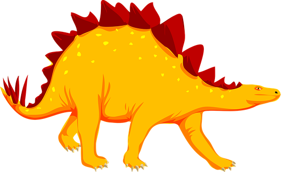Colorful Stegosaurus Illustration PNG