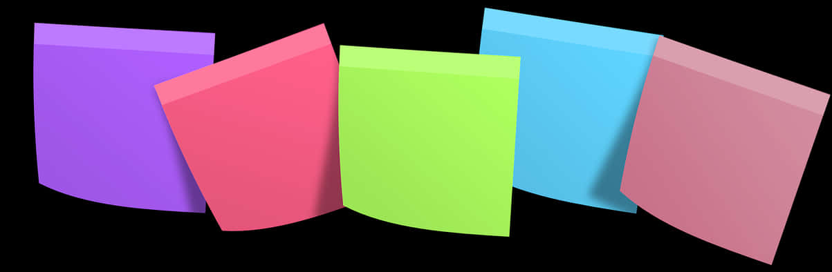 Colorful Sticky Notes Array PNG