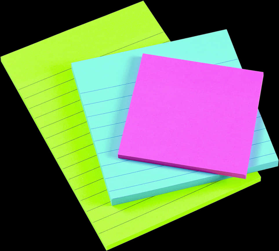 Colorful Sticky Notes Array PNG