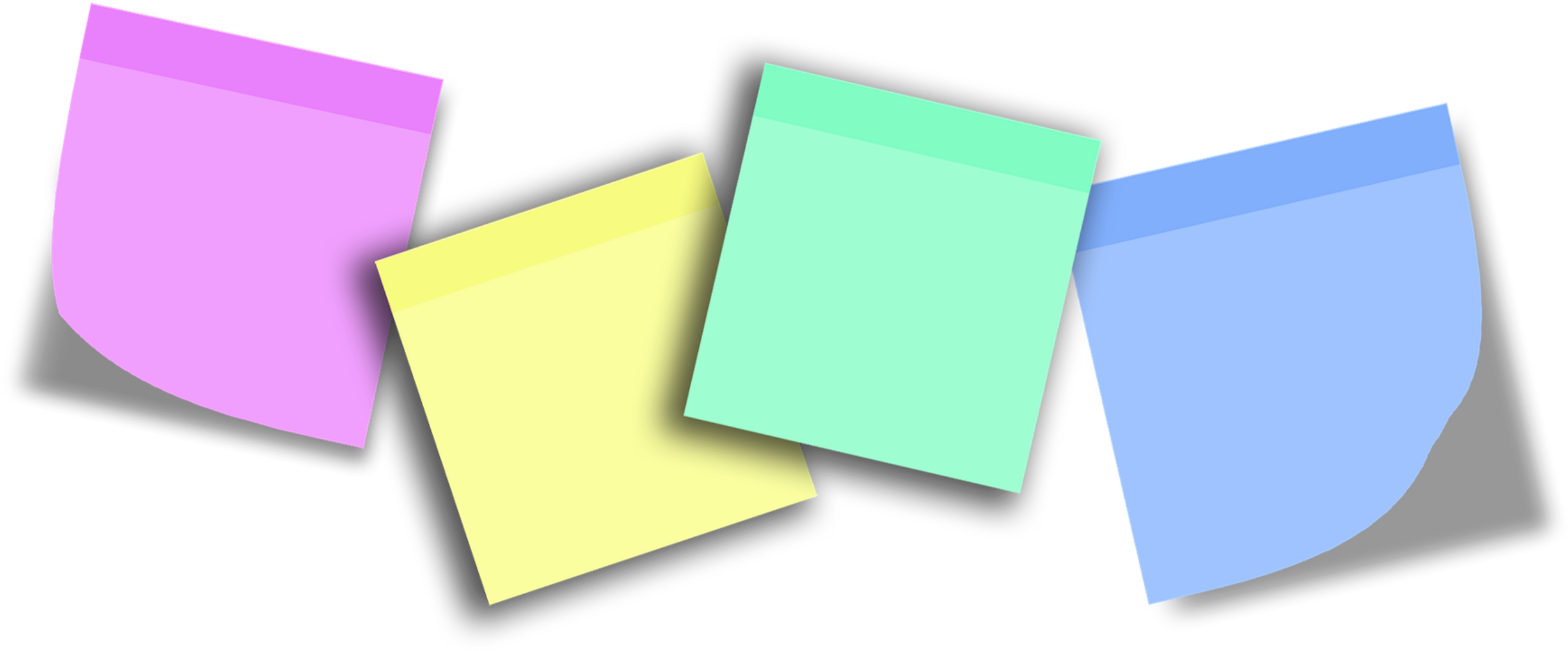Colorful Sticky Notes Vector PNG