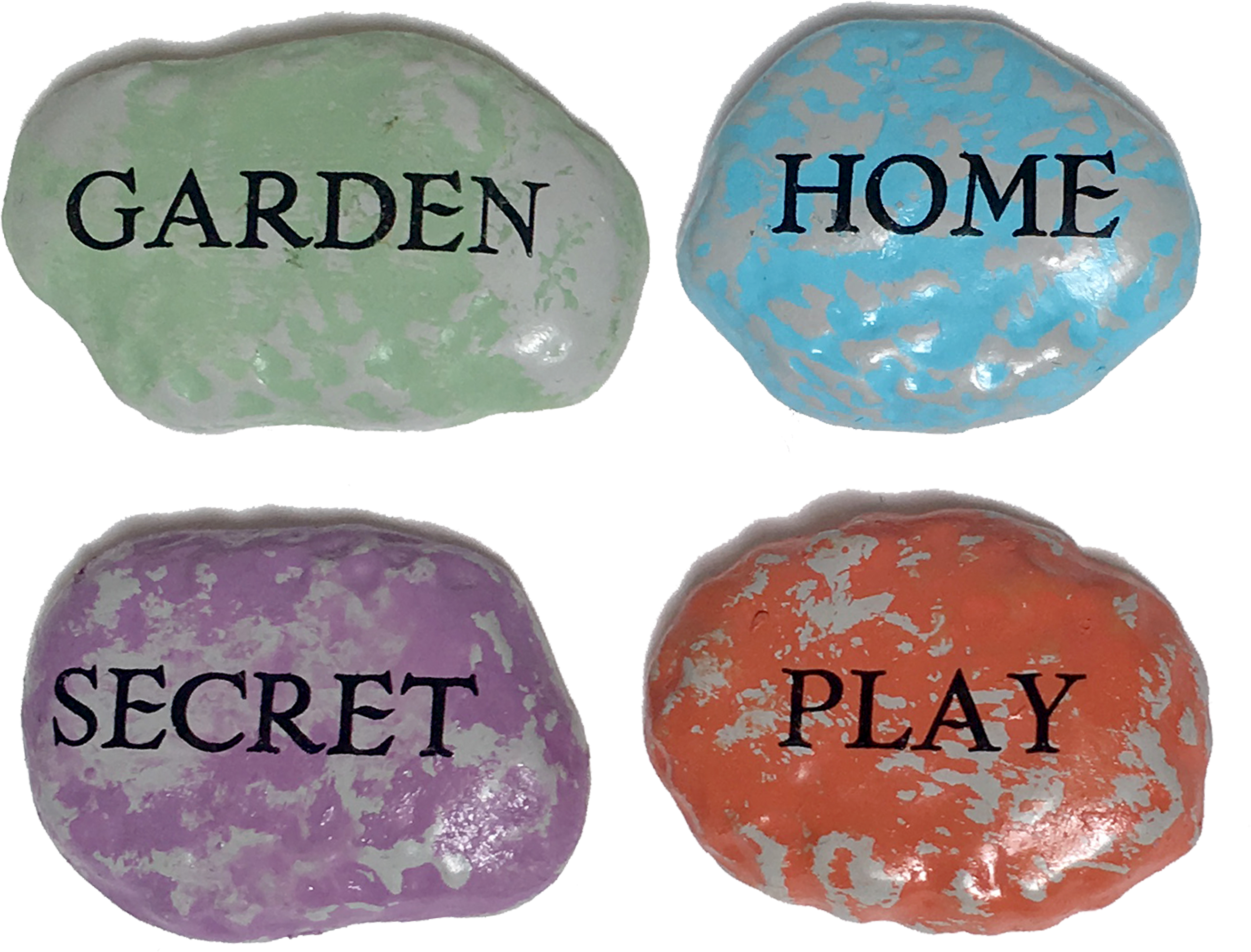 Colorful Stones With Words PNG