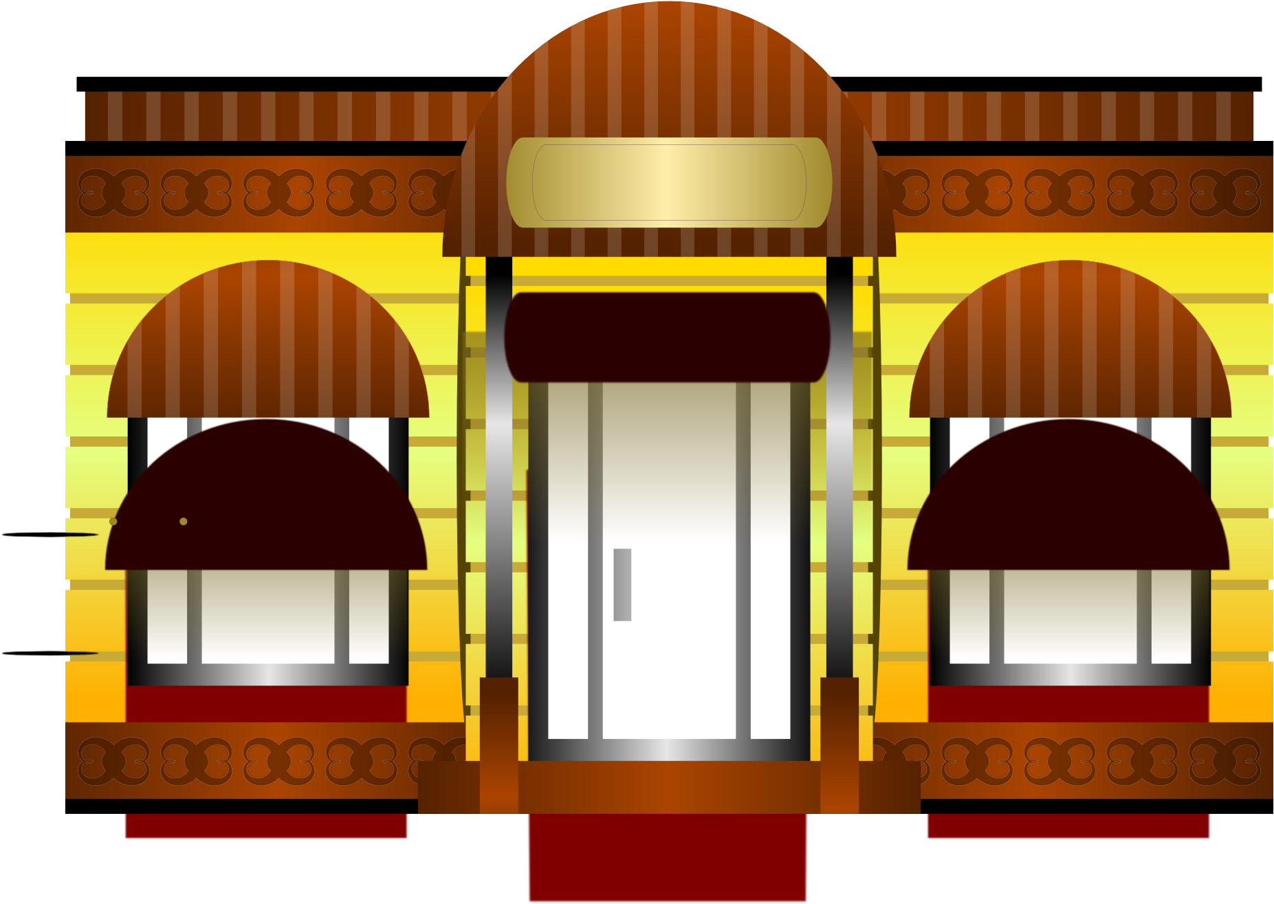 Colorful Storefront Illustration PNG