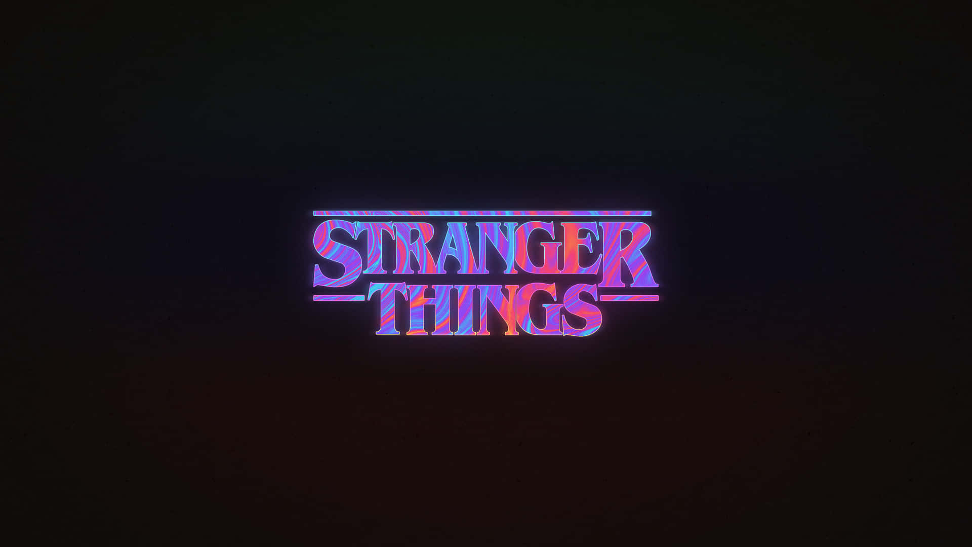 Farverig Stranger Things Logo: Wallpaper