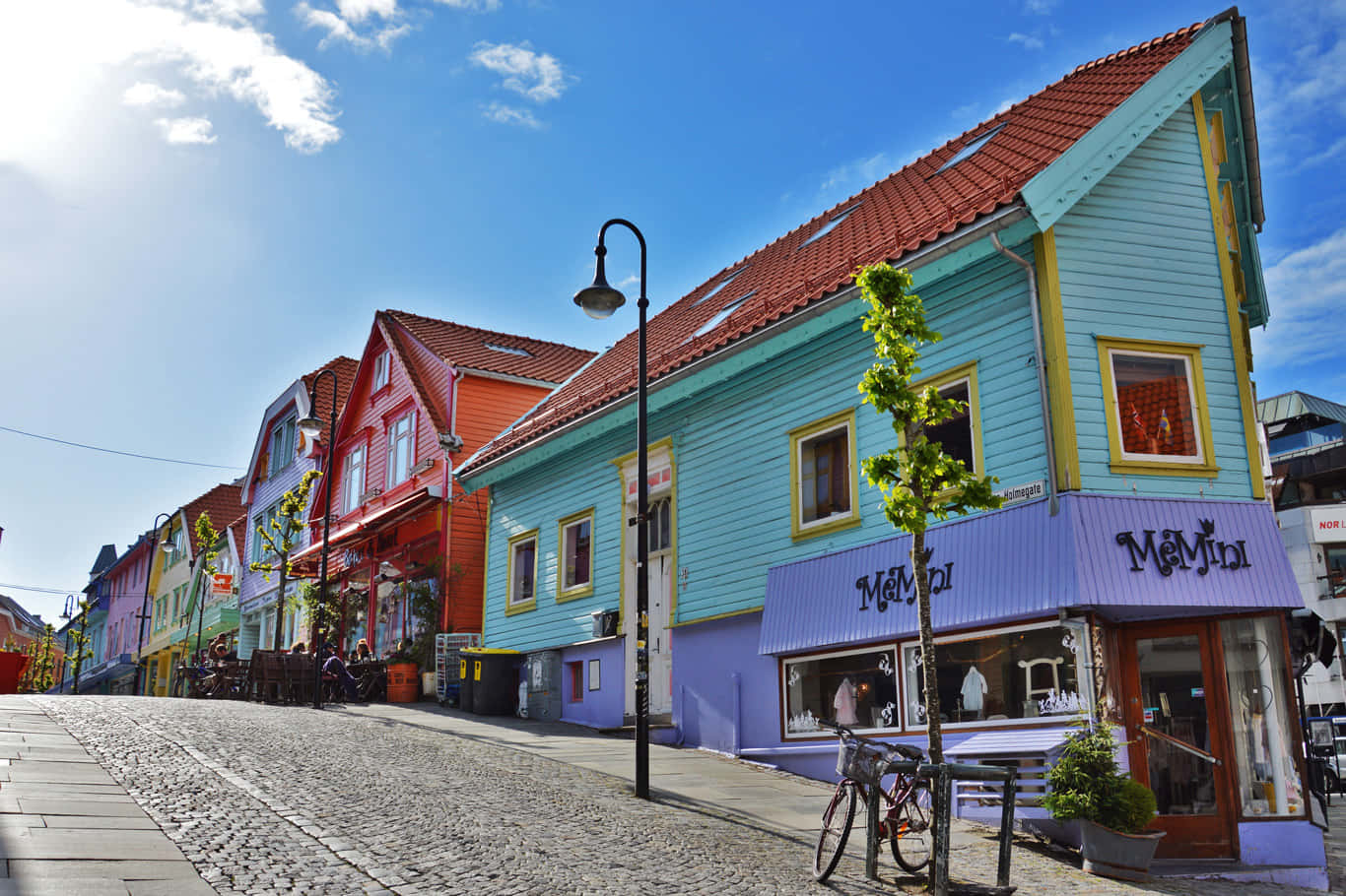 Colorful Streetsof Stavanger Norway Wallpaper