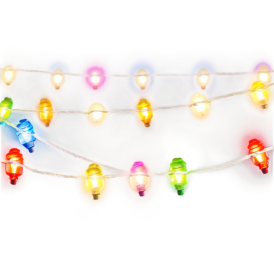 Colorful String Lights Png Vbt PNG