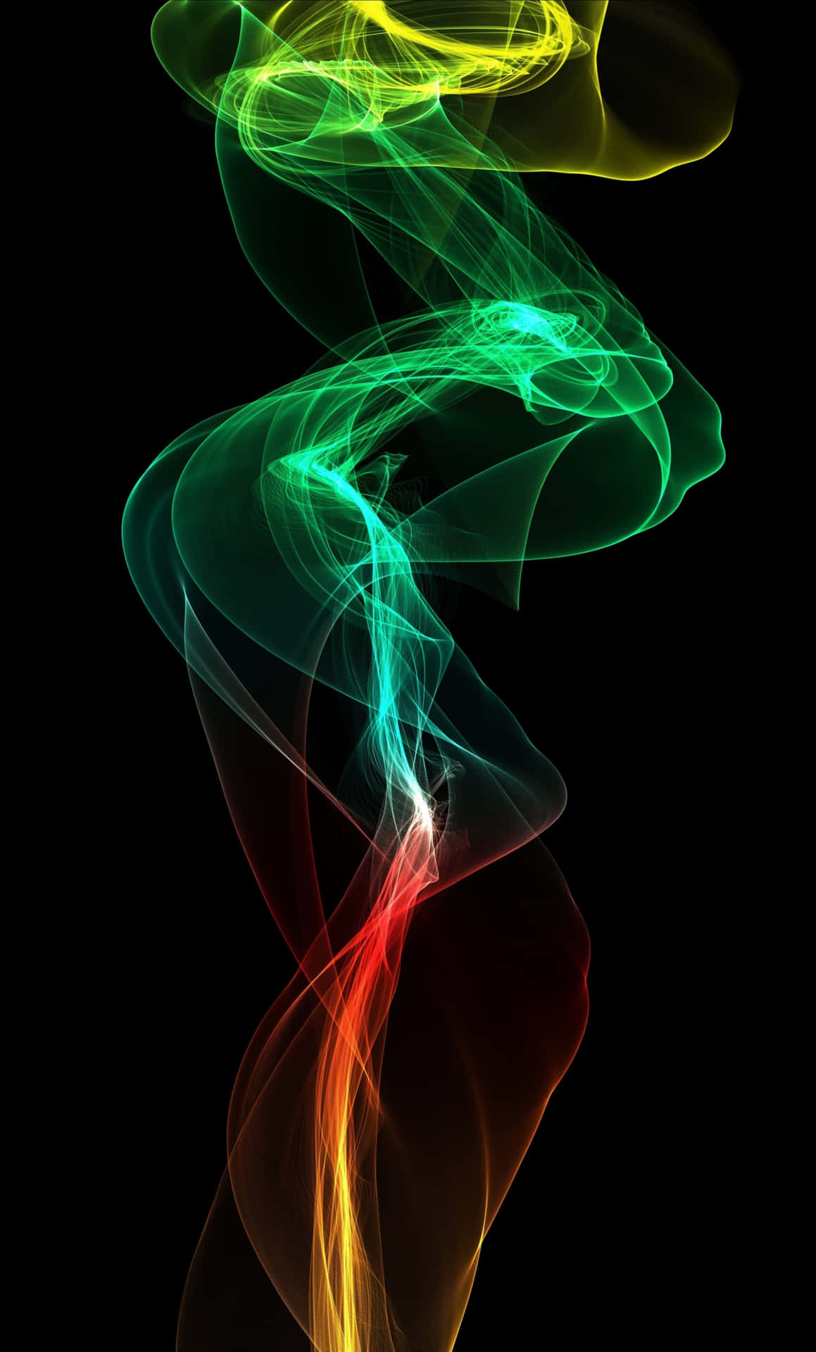 Colorful Strings And Green Smoke Wallpaper