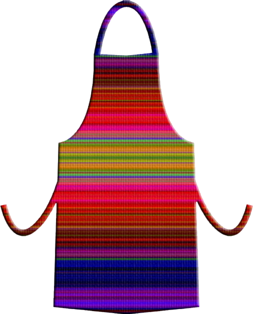 Colorful Striped Apron PNG