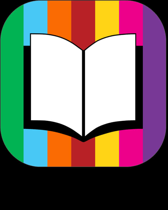 Colorful Striped Book Logo PNG