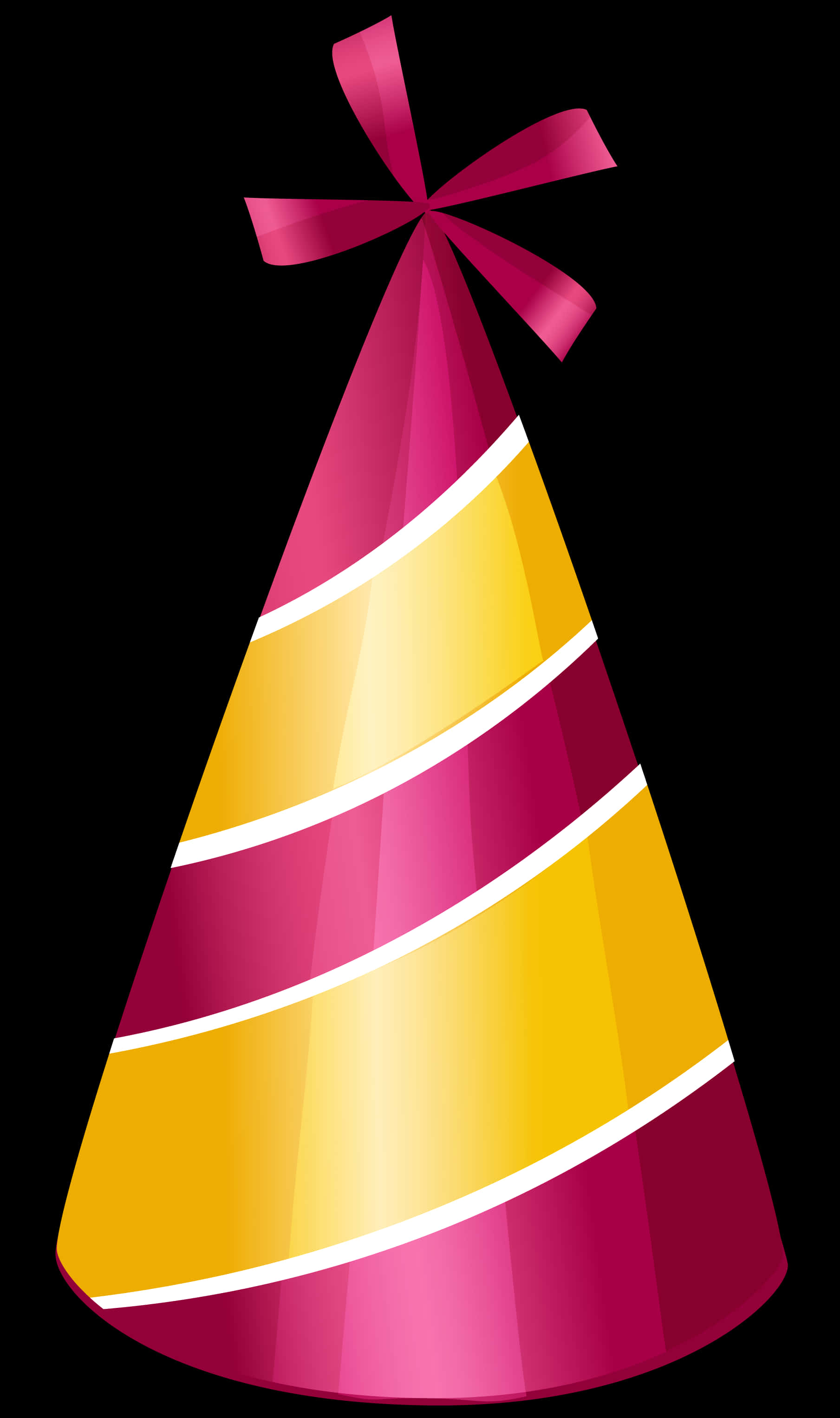 Colorful Striped Party Hat PNG