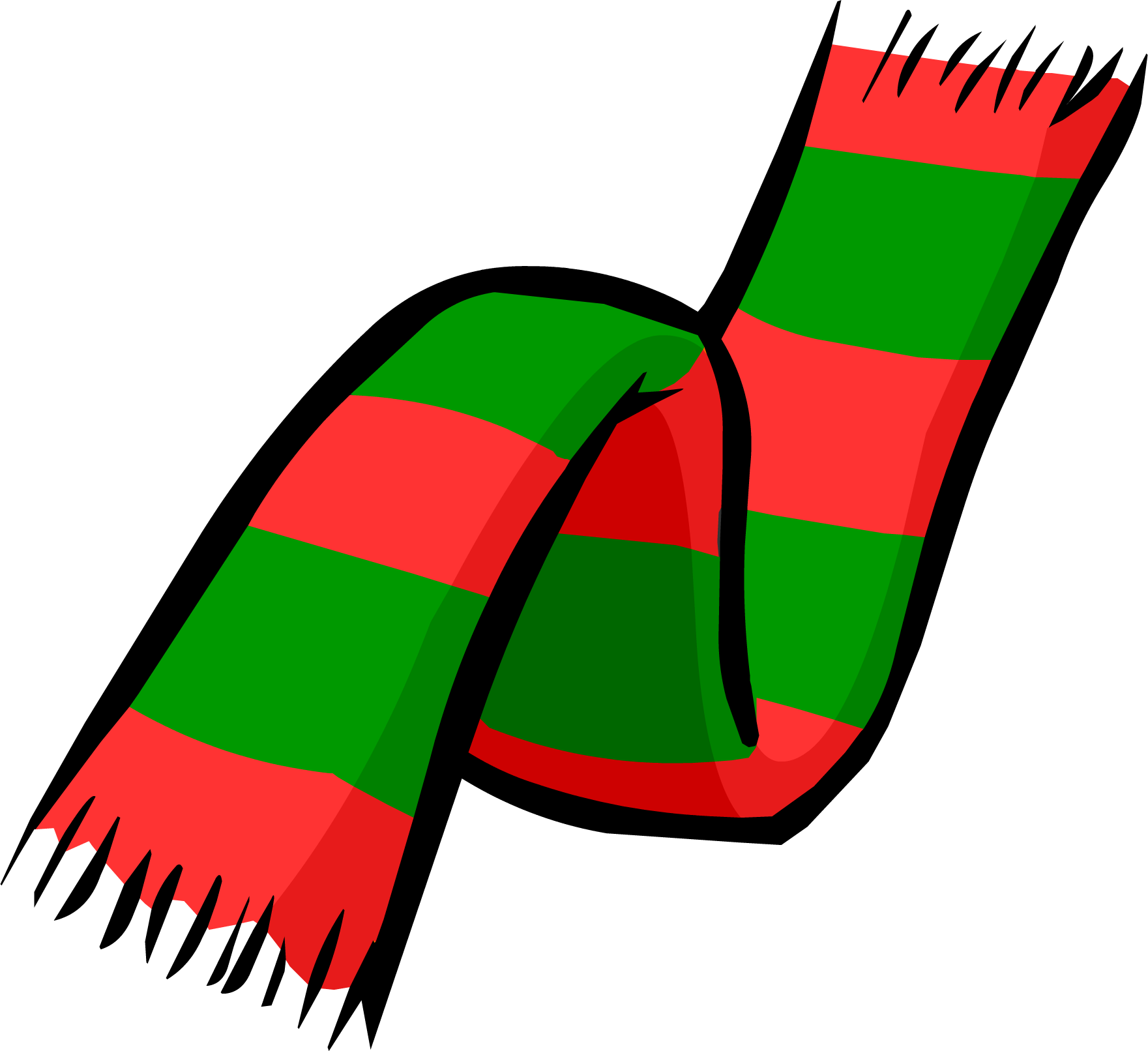Colorful Striped Scarf Vector PNG