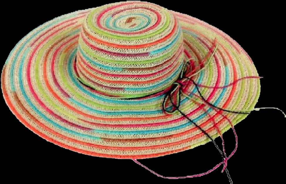 Colorful Striped Sombrero Hat PNG