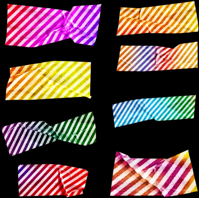 Download Colorful Striped Washi Tape Pieces | Wallpapers.com