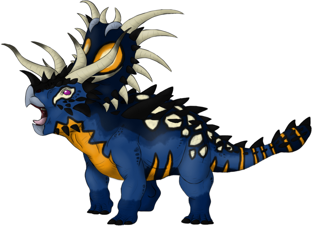 Colorful Styracosaurus Illustration PNG