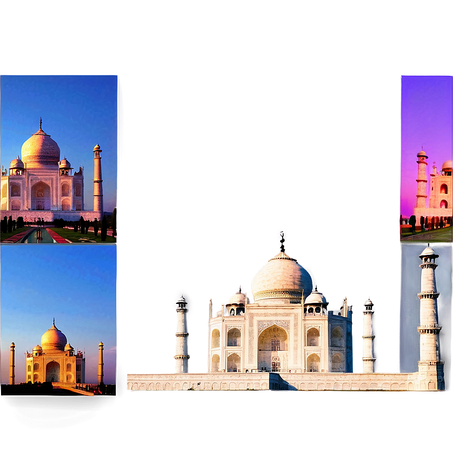 Colorful Sunset Taj Mahal Png 06252024 PNG