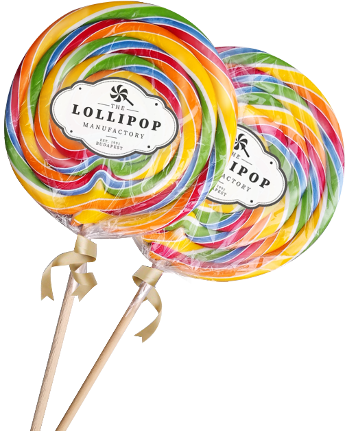 Colorful Swirl Lollipops PNG