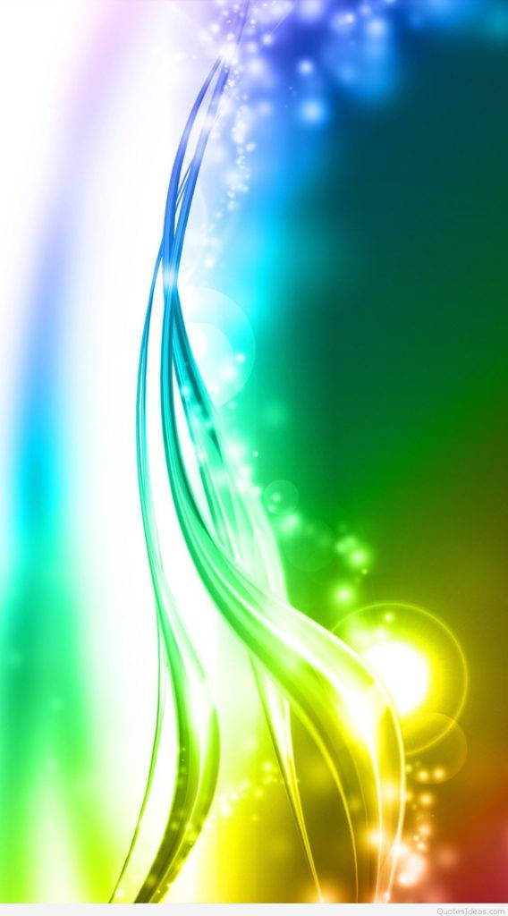 Colorful Swirls Of Light Mobile 3d