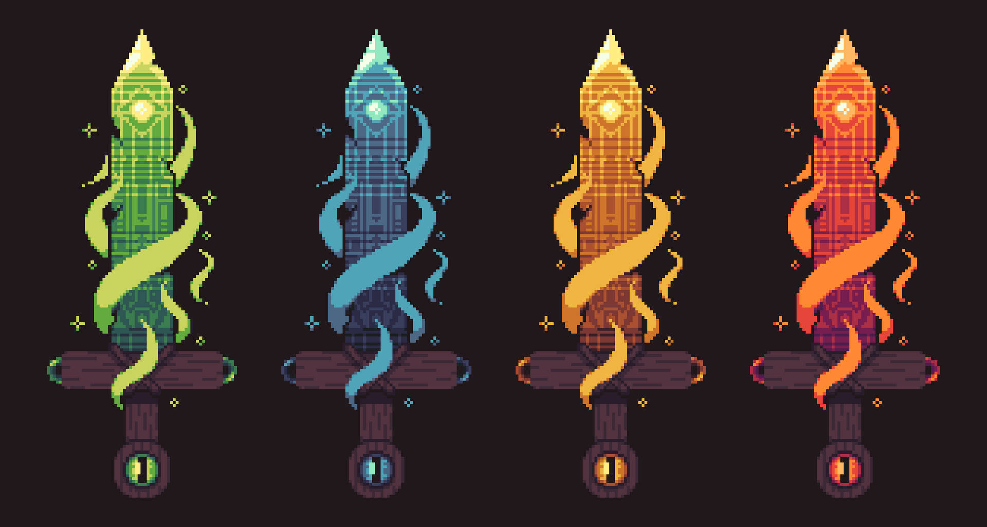 Colorful Sword Graphics Wallpaper