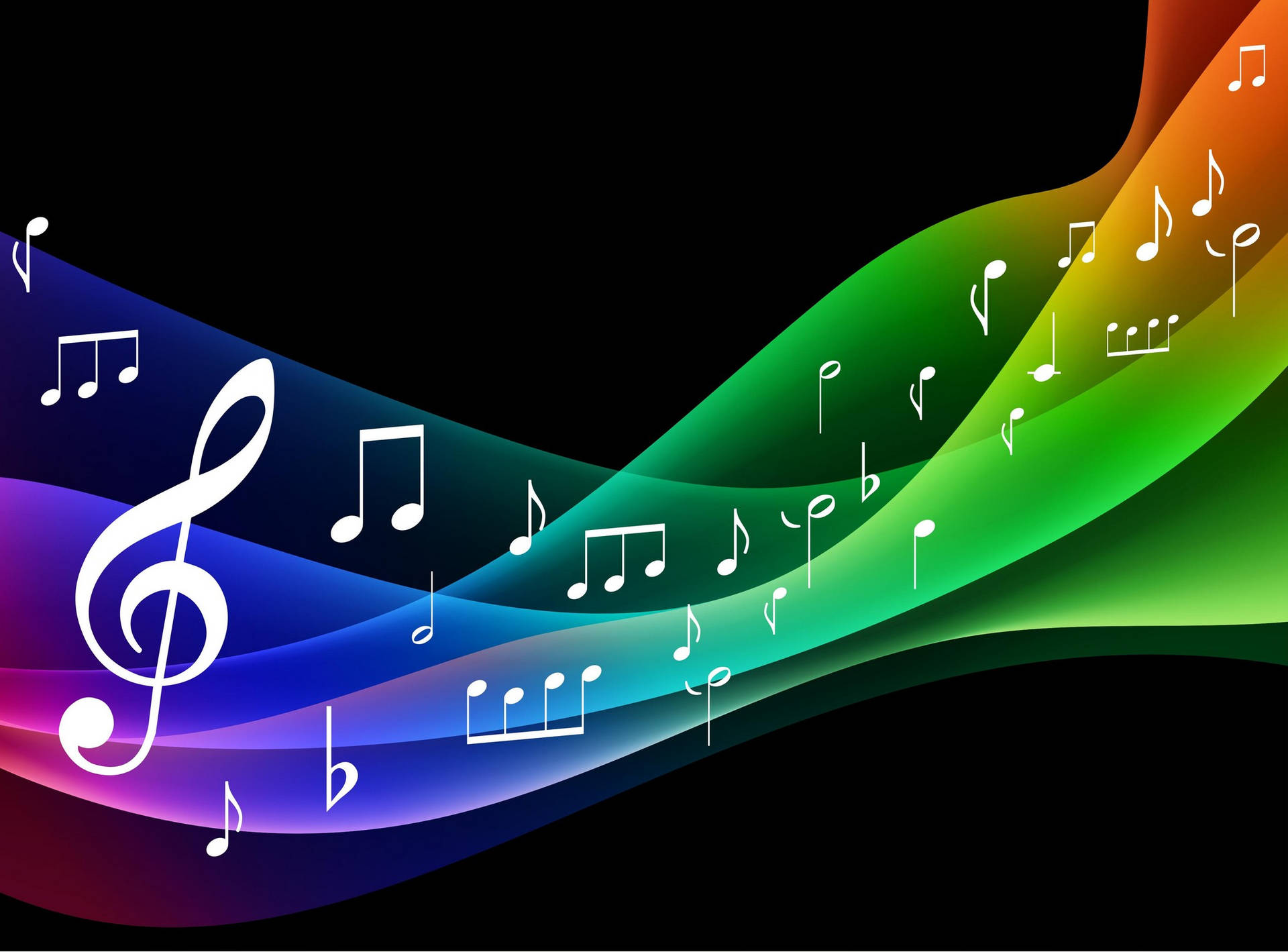 Colorful Symphony Music Background Wallpaper
