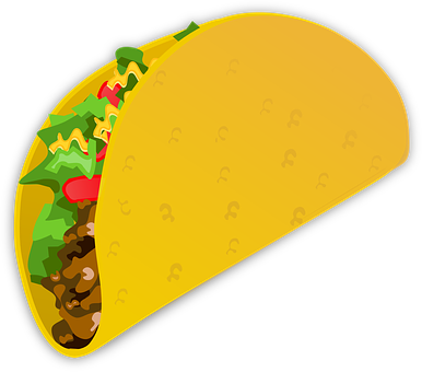 Colorful Taco Illustration PNG