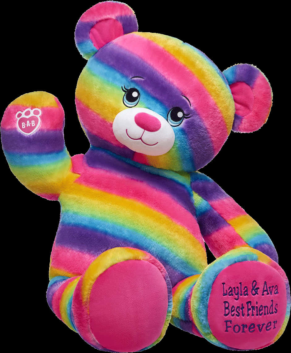 Colorful Teddy Bear Plush Toy PNG