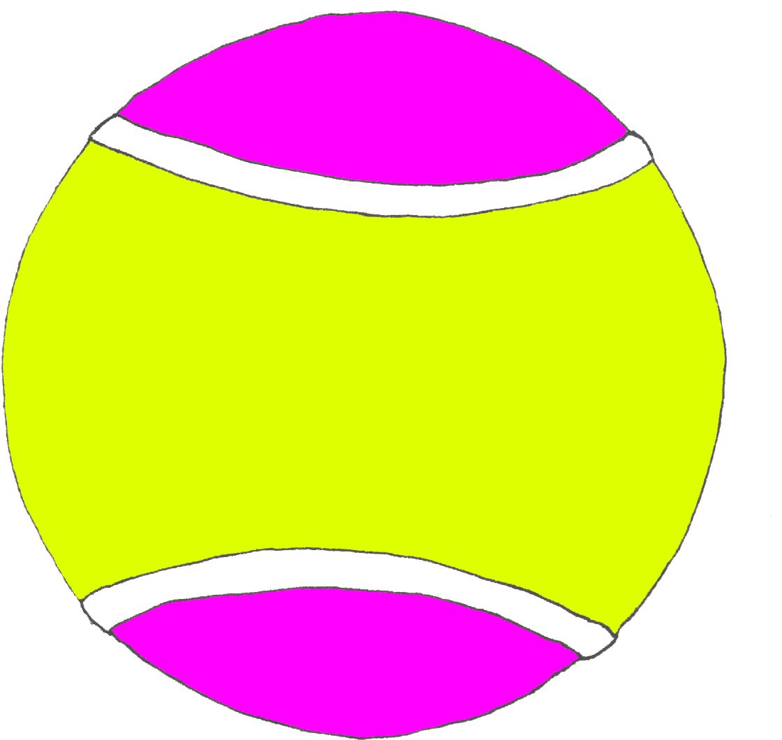 Colorful Tennis Ball Illustration.png PNG