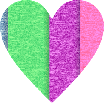 Colorful Textured Heart PNG