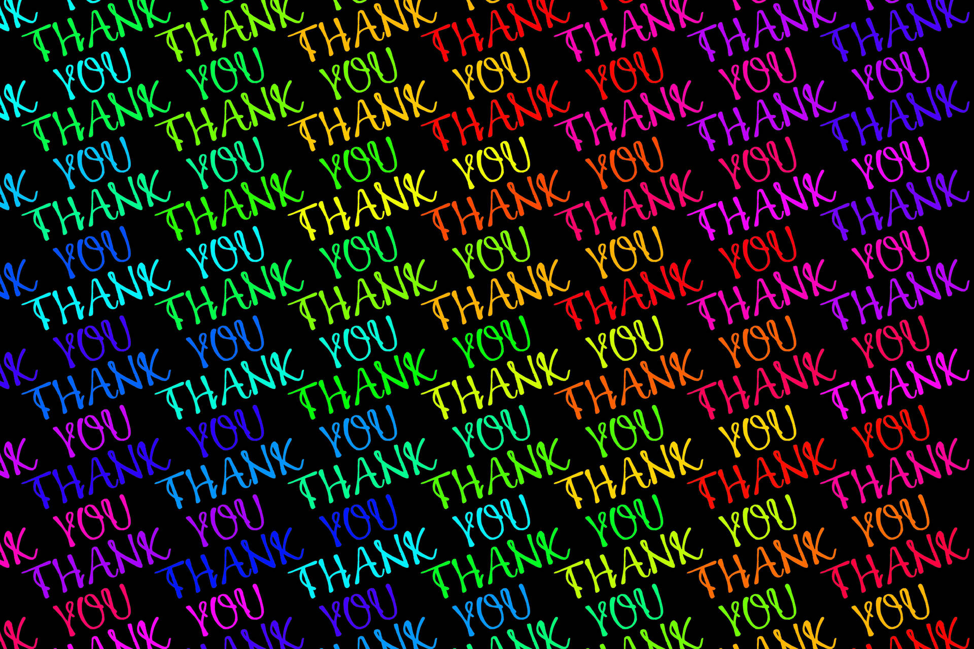 Colorful Thank You Pattern