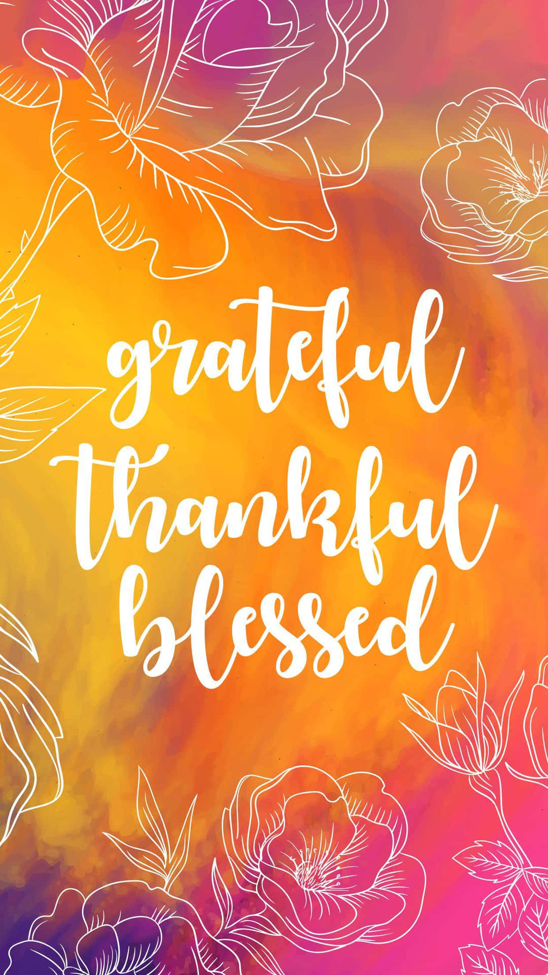 Colorful Thankful Poster Wallpaper