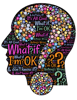 Colorful Thought Bubble Questionsand Affirmations PNG