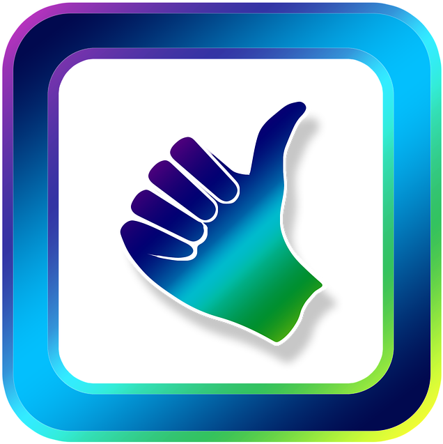 Colorful Thumb Up Icon PNG