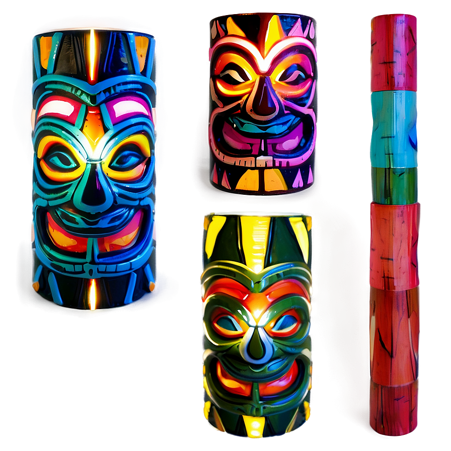 Colorful Tiki Lanterns Png Gcu28 PNG