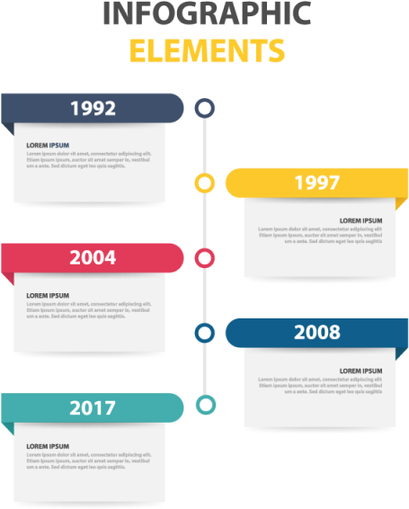Colorful Timeline Infographic Template PNG