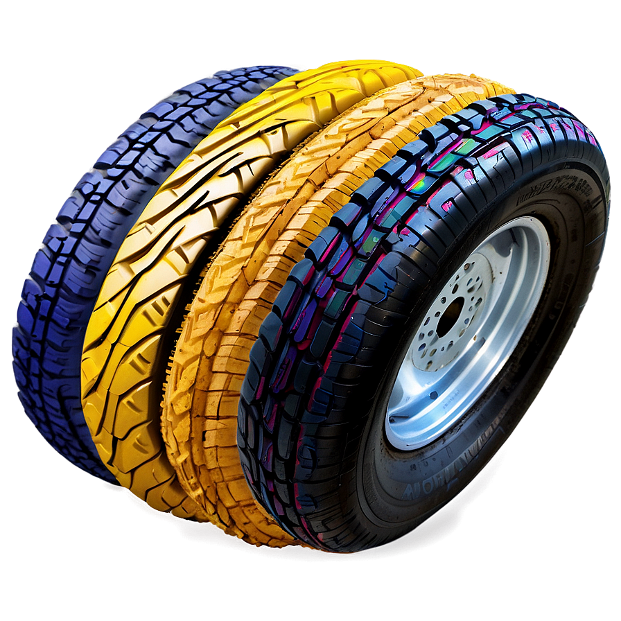 Colorful Tire Tracks Png Yjs50 PNG