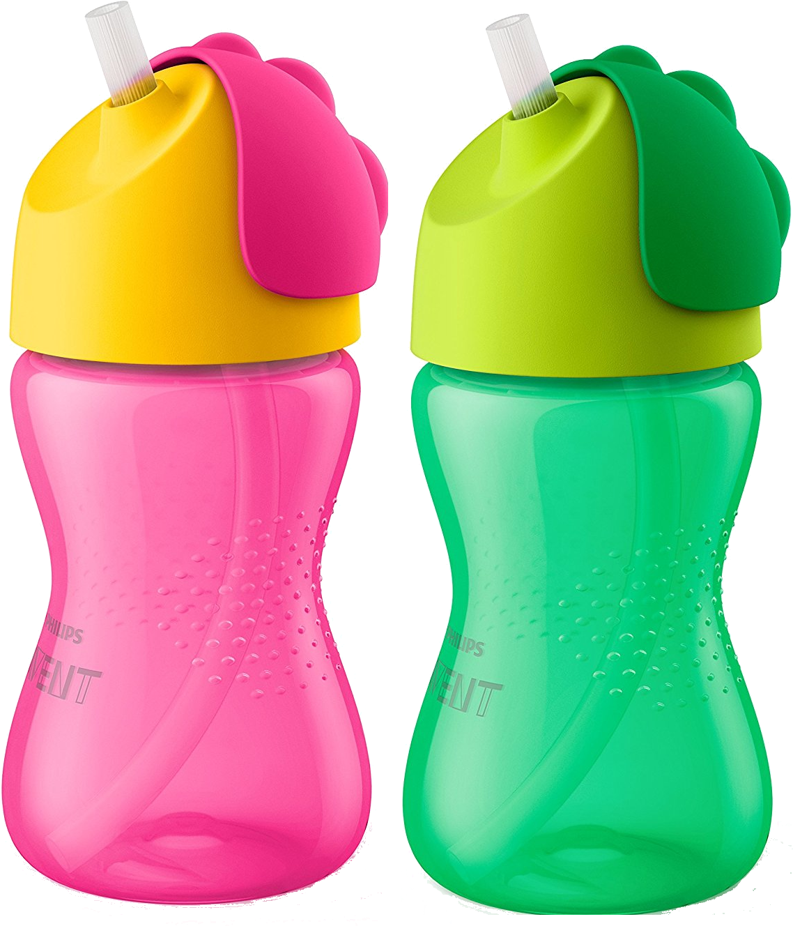 Colorful Toddler Sippy Cups With Straws PNG