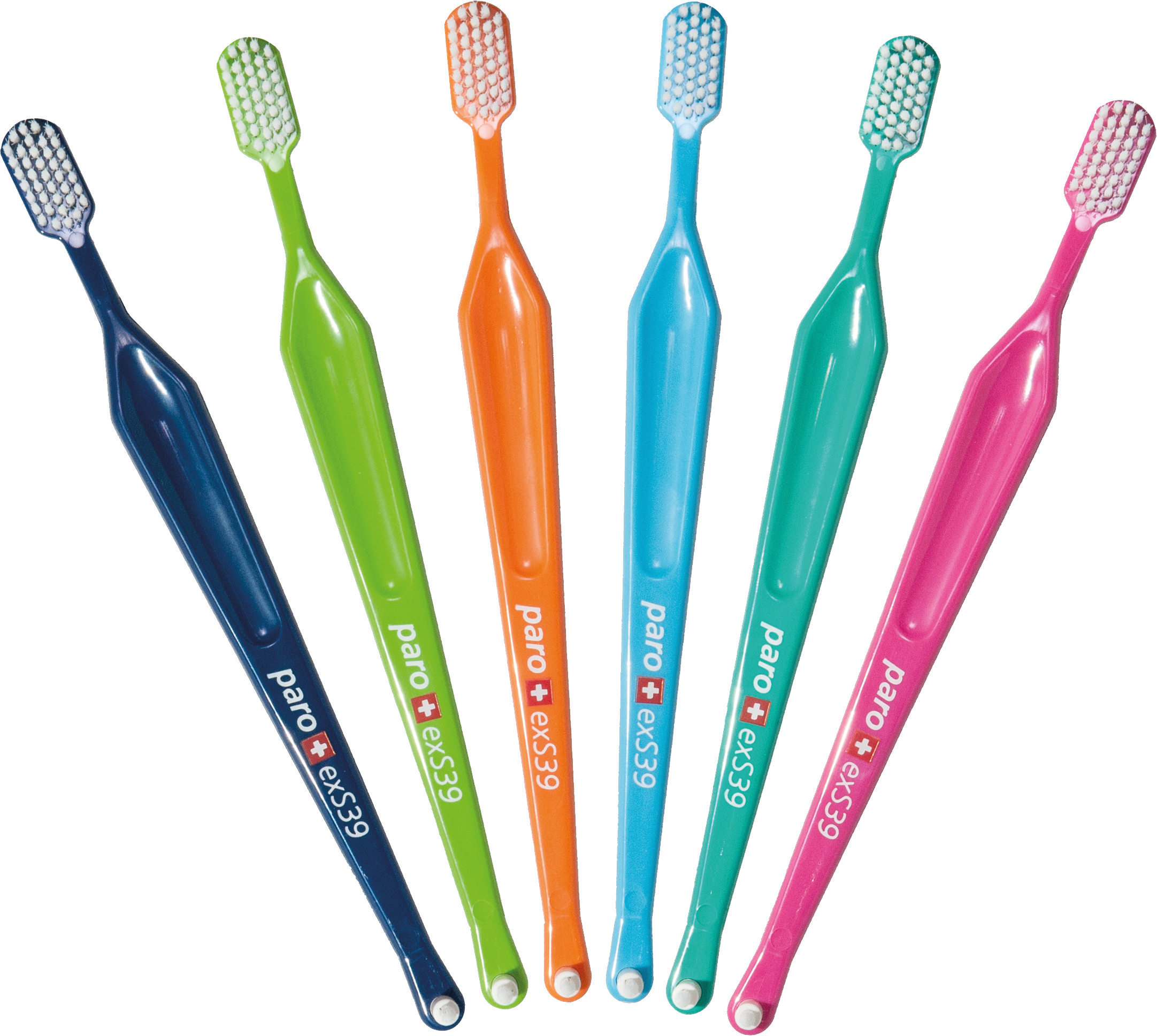 Colorful Toothbrushes Array PNG