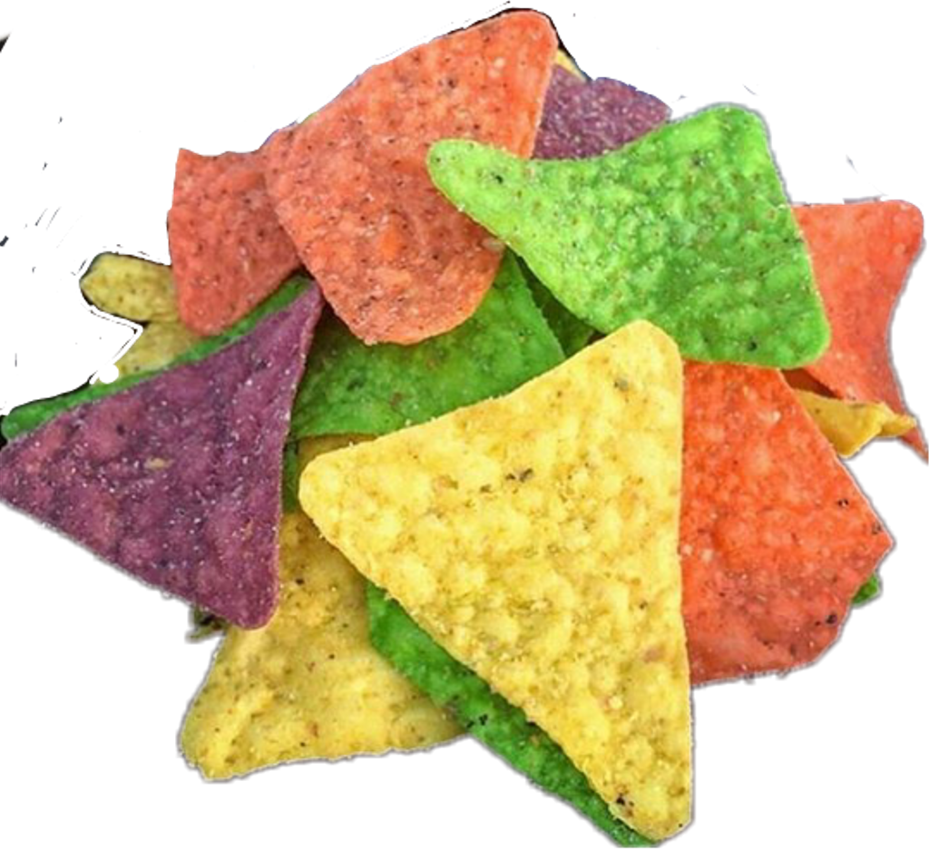 Colorful Tortilla Chips Pile PNG