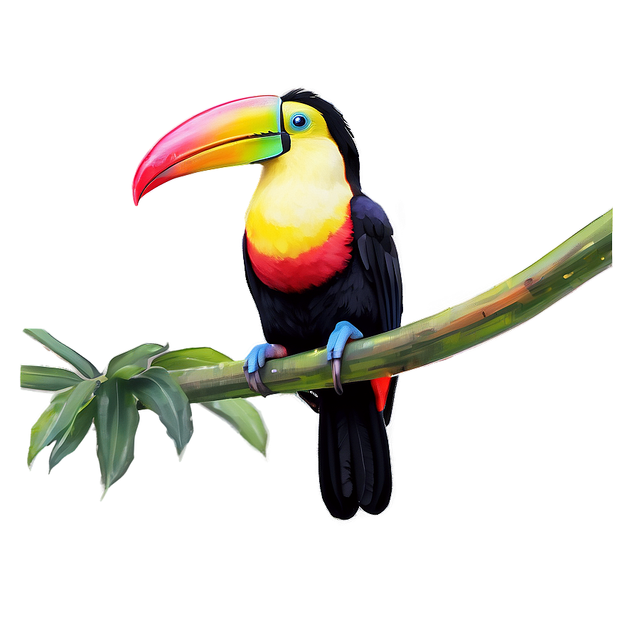 Colorful Toucan In Jungle Png Qlb50 PNG