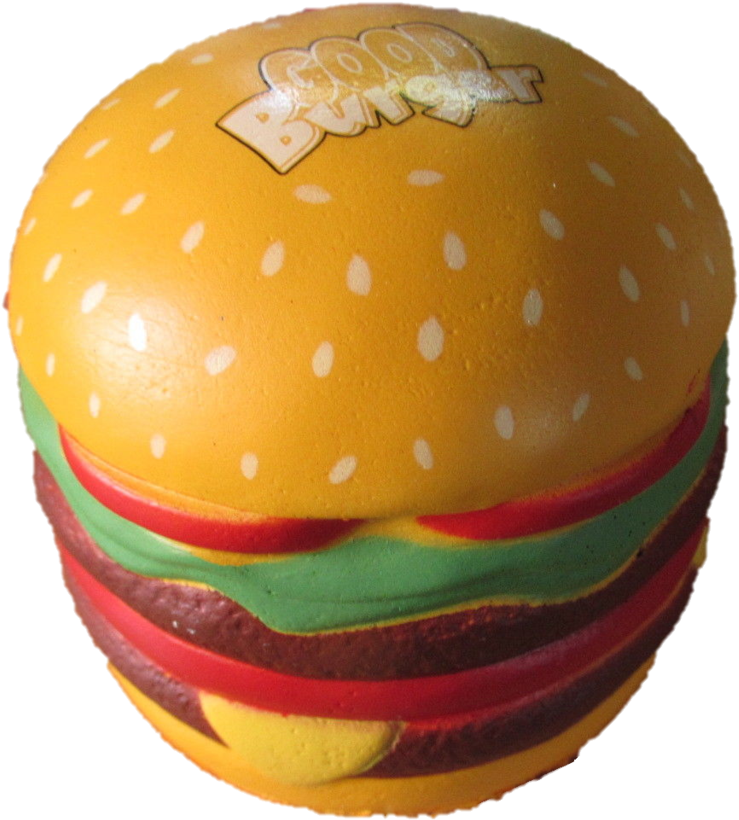 Colorful Toy Hamburger Stress Ball PNG