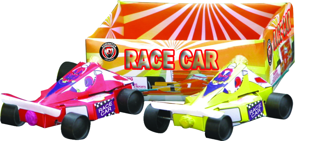 Colorful Toy Race Cars Packaging PNG