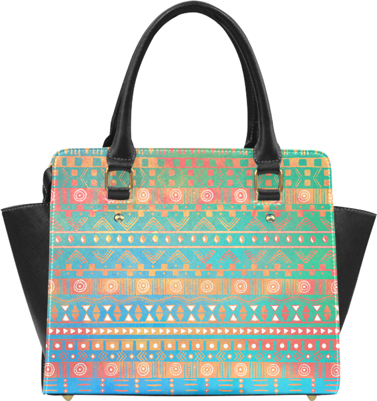 Colorful Tribal Pattern Tote Bag PNG