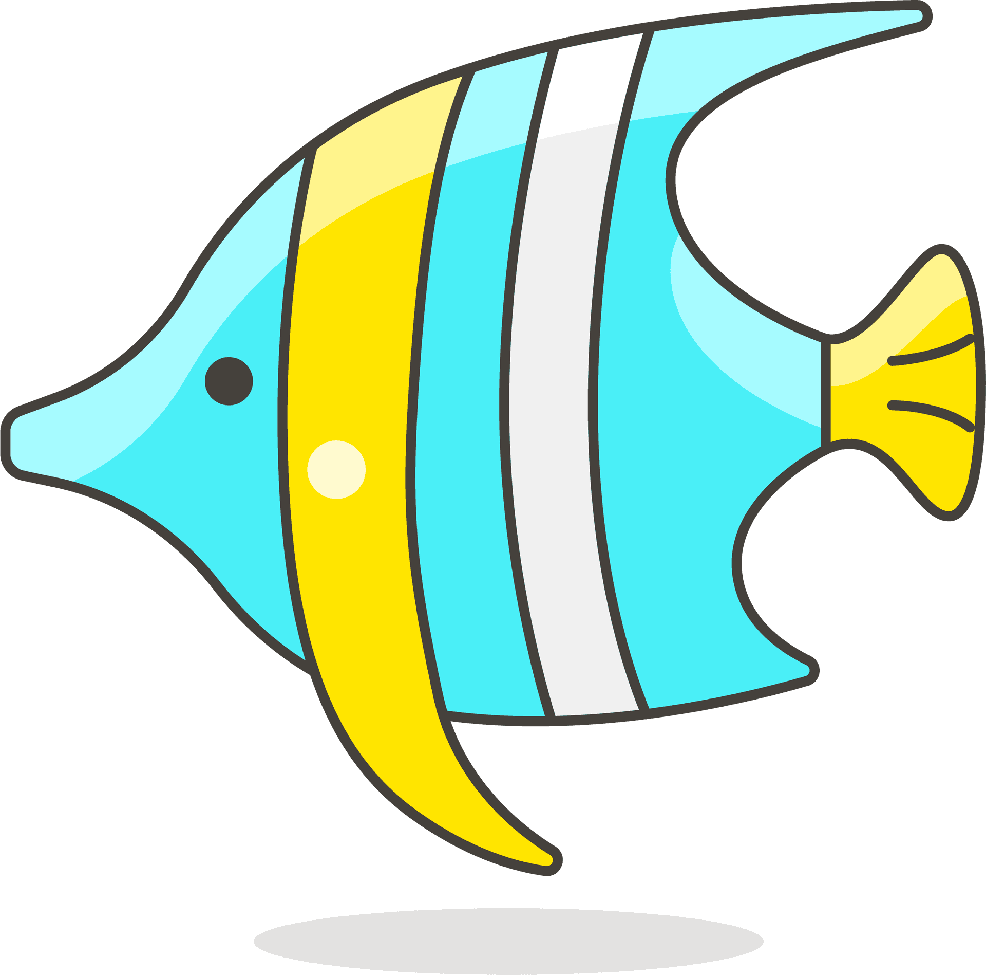 Colorful Tropical Fish Illustration PNG