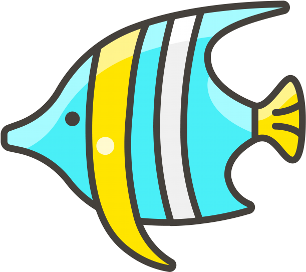 Colorful Tropical Fish Illustration PNG